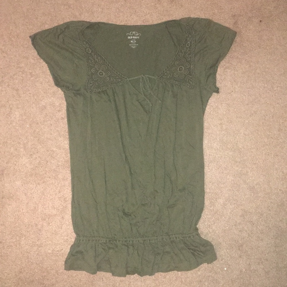Super Cute Army Green Blouse